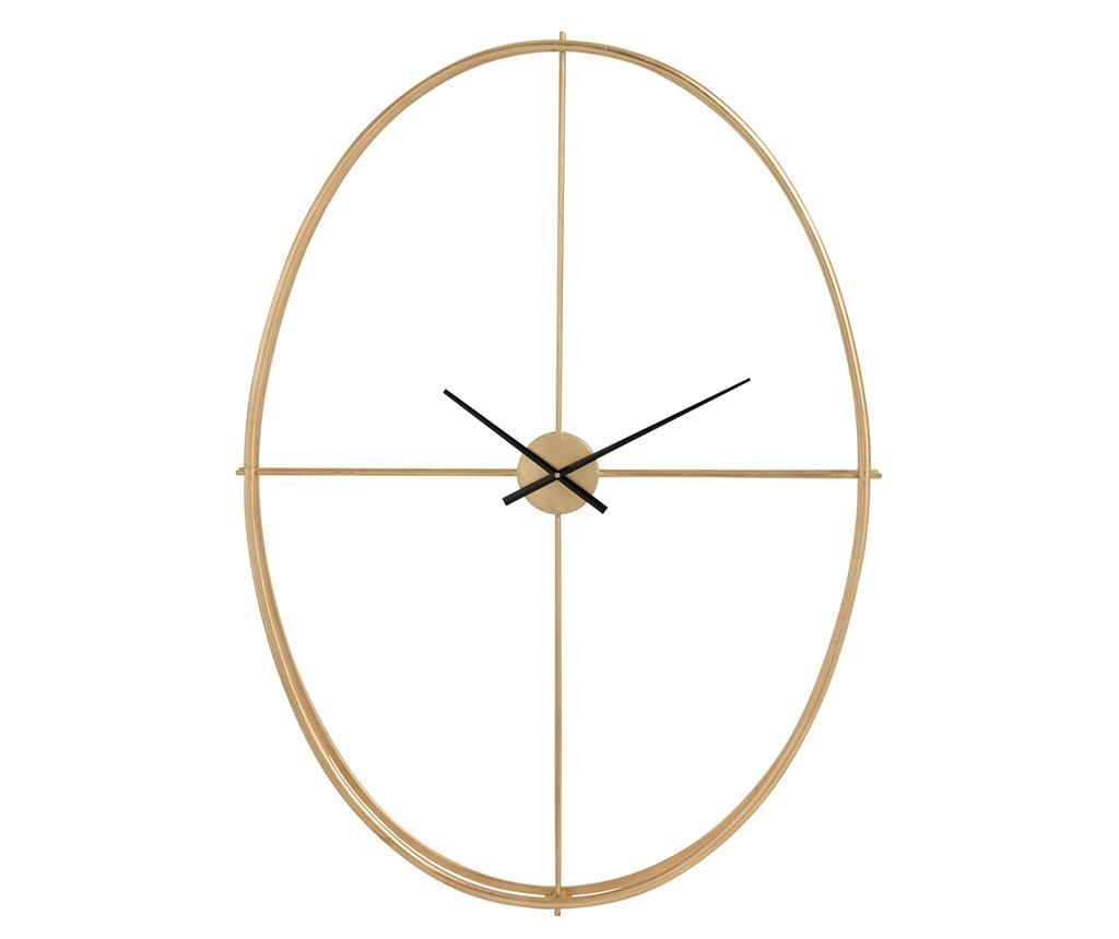 Ceas de perete Noble Oval M – J-line, Galben & Auriu J-line